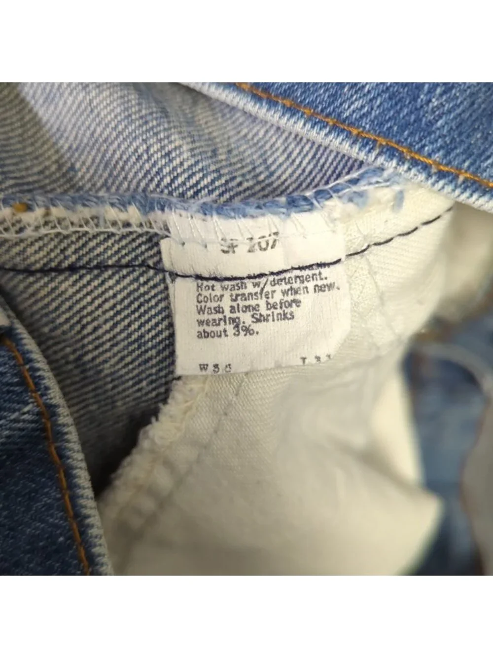 Levi's VTG Jean Mens 36x33 Fits 34x28 Blue 20505-0217 Straight Denim Made In USA
